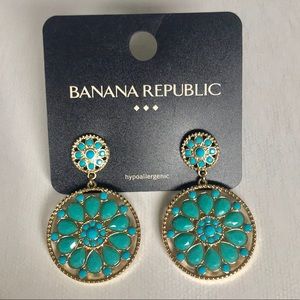 Banana Republic Medallion Statement Earrings. NWT
